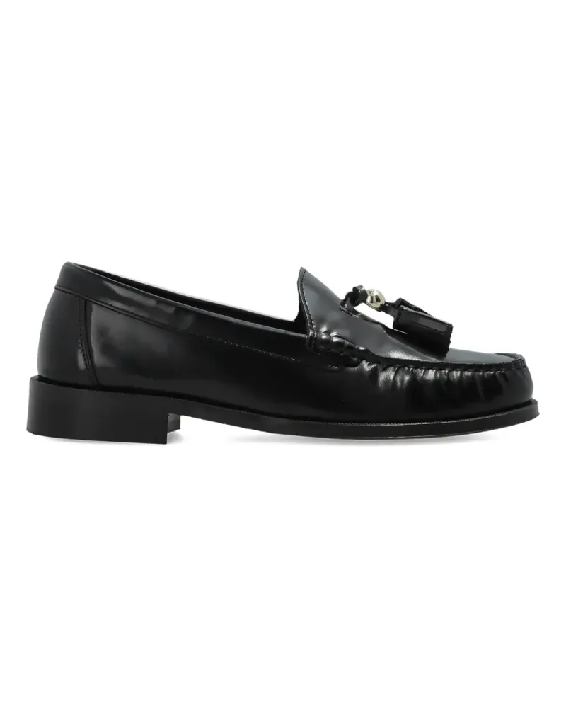 Furla tassel-detail leather loafers - Schwarz Schwarz