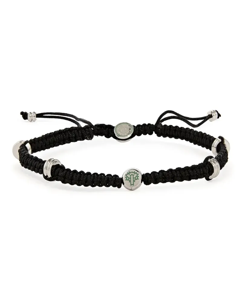 Pal Zileri Makramee-Armband mit Perlen - Schwarz Schwarz