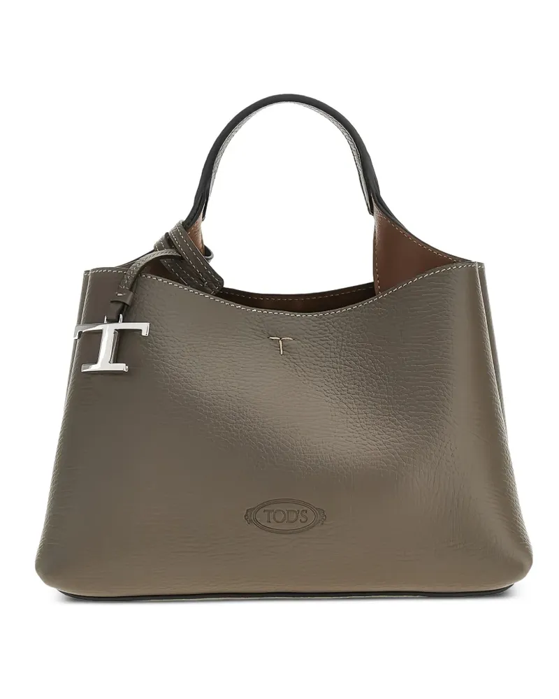 TOD'S T Timeless Tote Bag mit gekörntem Detail - Braun Braun