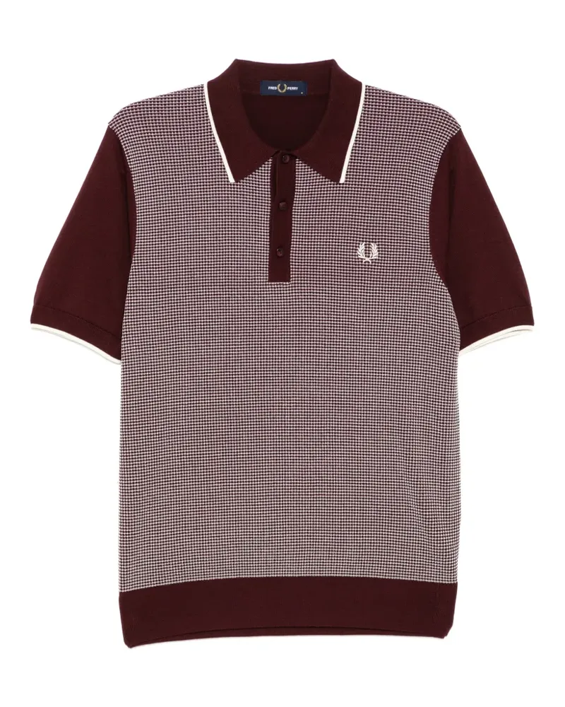 Fred Perry tonic waffle polo shirt - Rot Rot
