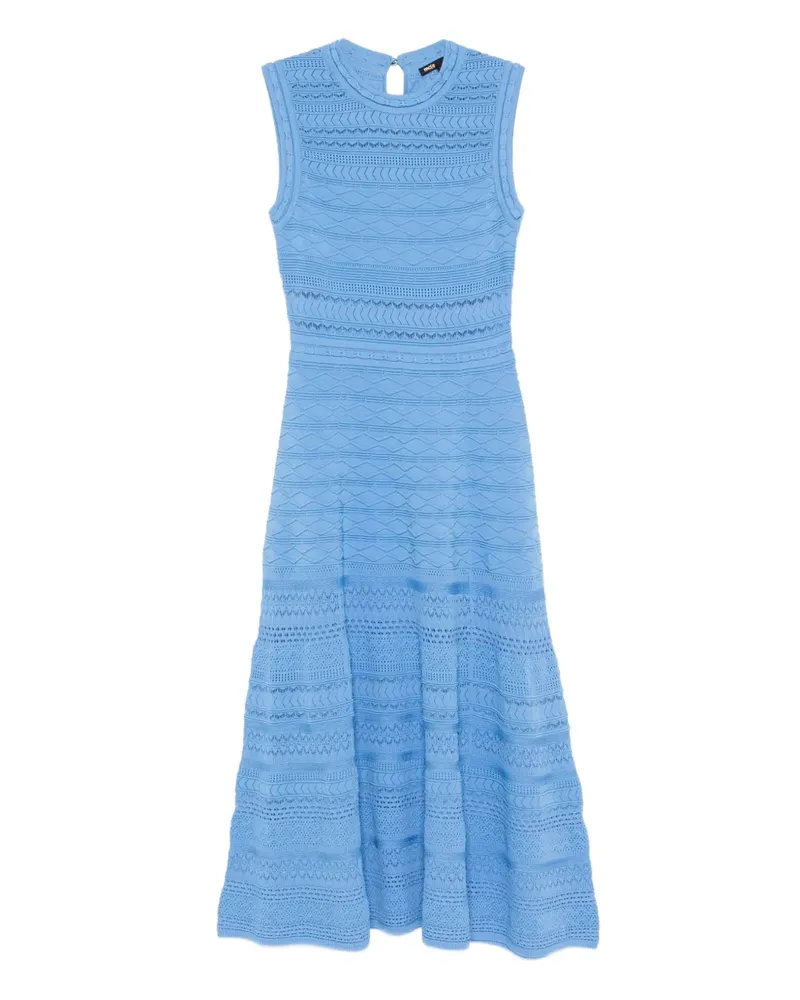 Maje Kleid mit Lochstrickmuster - Blau Blau