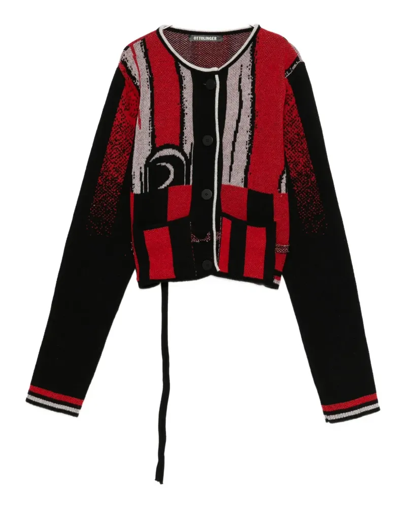 OTTOLINGER Cardigan mit abstraktem Muster - Schwarz Schwarz