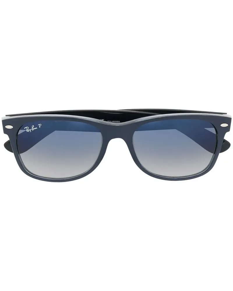 Ray Ban Sonnenbrille mit eckigem Gestell - Blau Blau