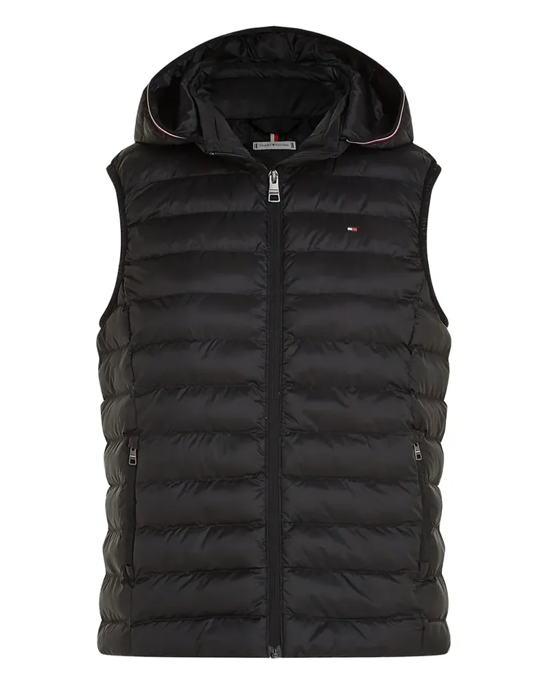 Tommy Hilfiger Gesteppte Kapuzenweste - Schwarz Schwarz