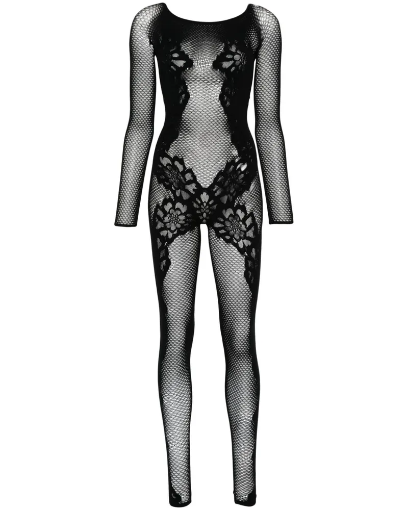 Wolford Lace Tattoo Jumpsuit Schwarz