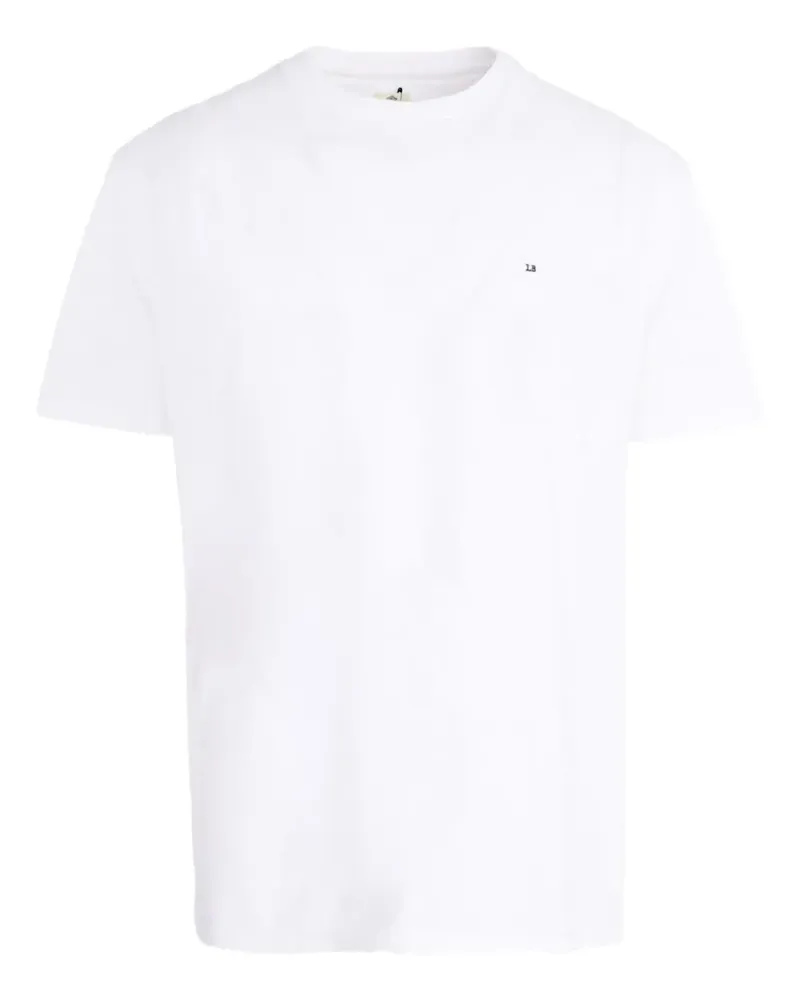 Luigi Borrelli T-Shirt mit Logo-Stickerei - Weiß Weiß