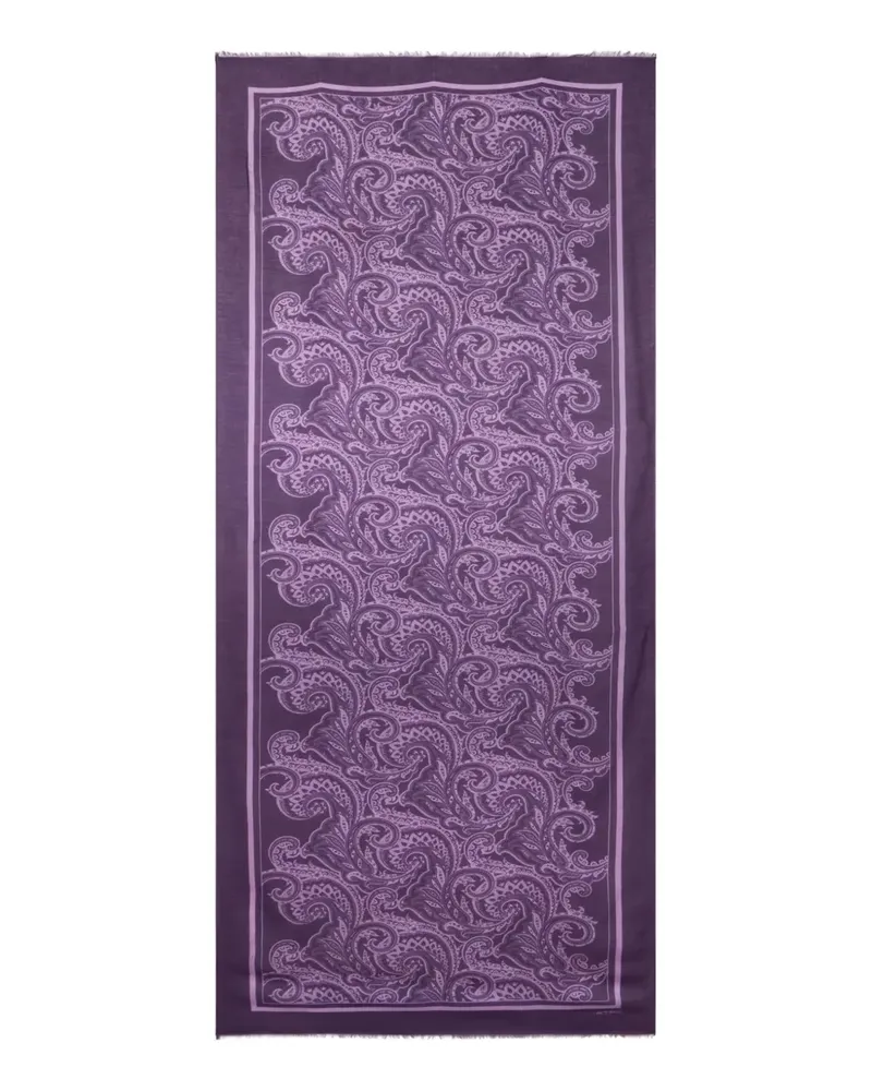 Etro Schal mit Paisleymuster - Violett Violett