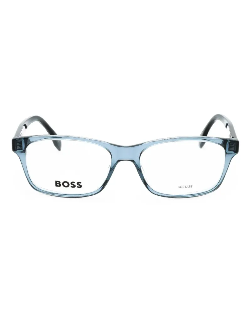 HUGO BOSS rectangle-frame glasses - Blau Blau