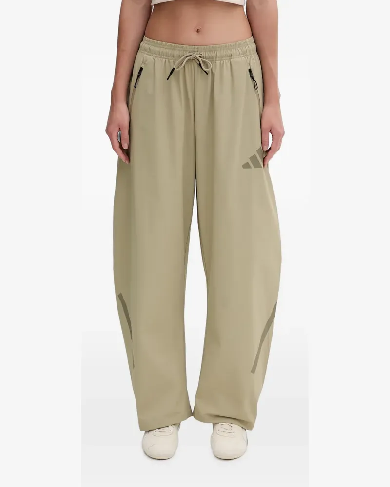 adidas Z.N.E. logo-print track pants - Nude Nude