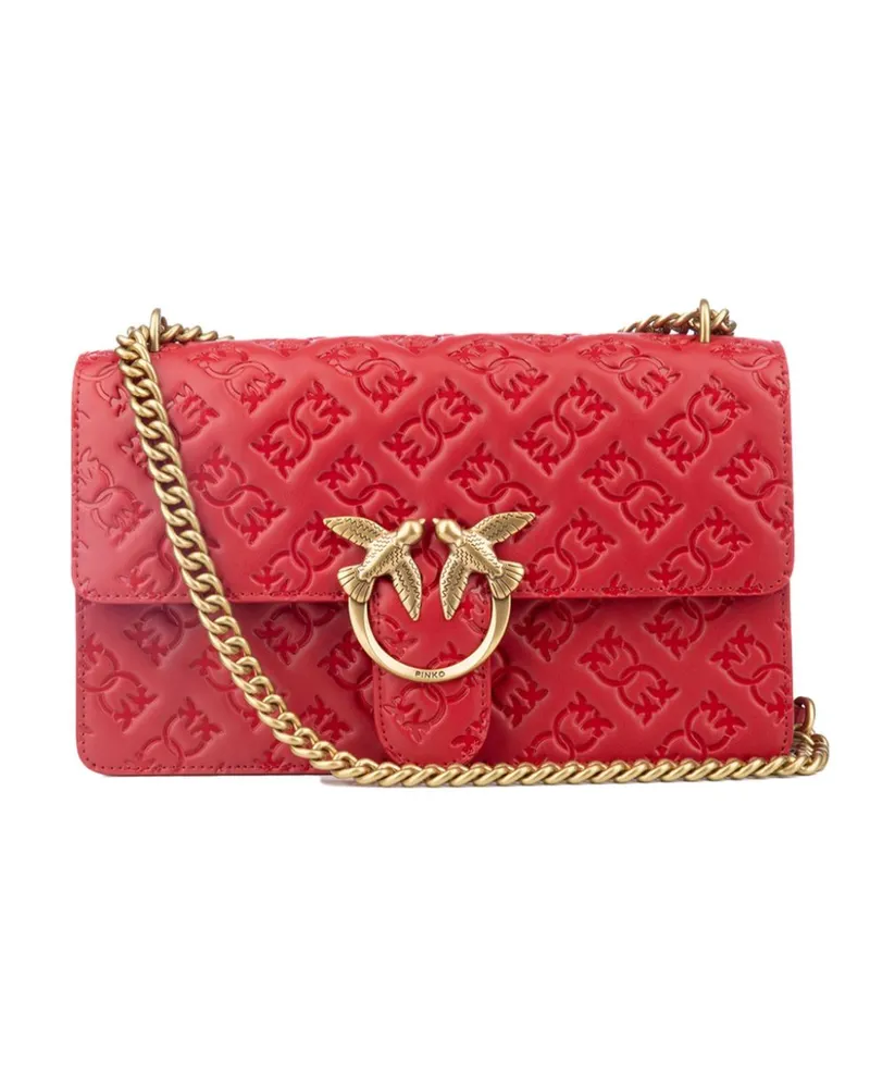 Pinko Mini Love One Umhängetasche - Rot Rot