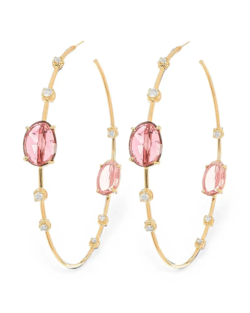 Jacquie Aiche embelish hoop earrings - Gold Gold