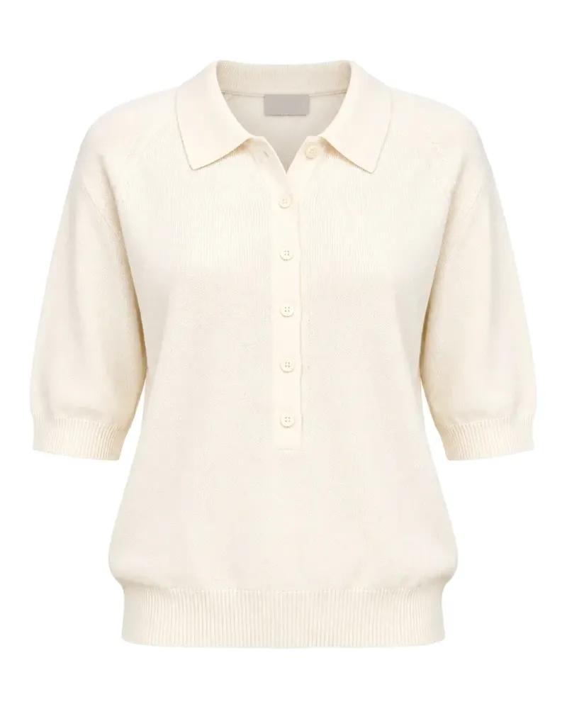 Kocca short-sleeve wool polo top - Weiß Weiß