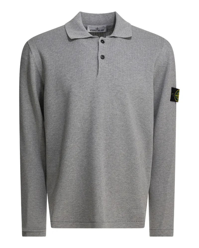 Stone Island long-sleeve polo shirt - Grau Grau