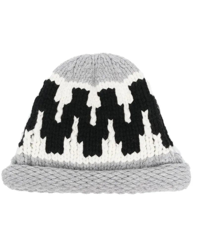 Kenzo Gestrickte Beanie - Grau Grau