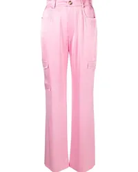 Nanushka Gerade Cais Cargohose aus Satin Rosa