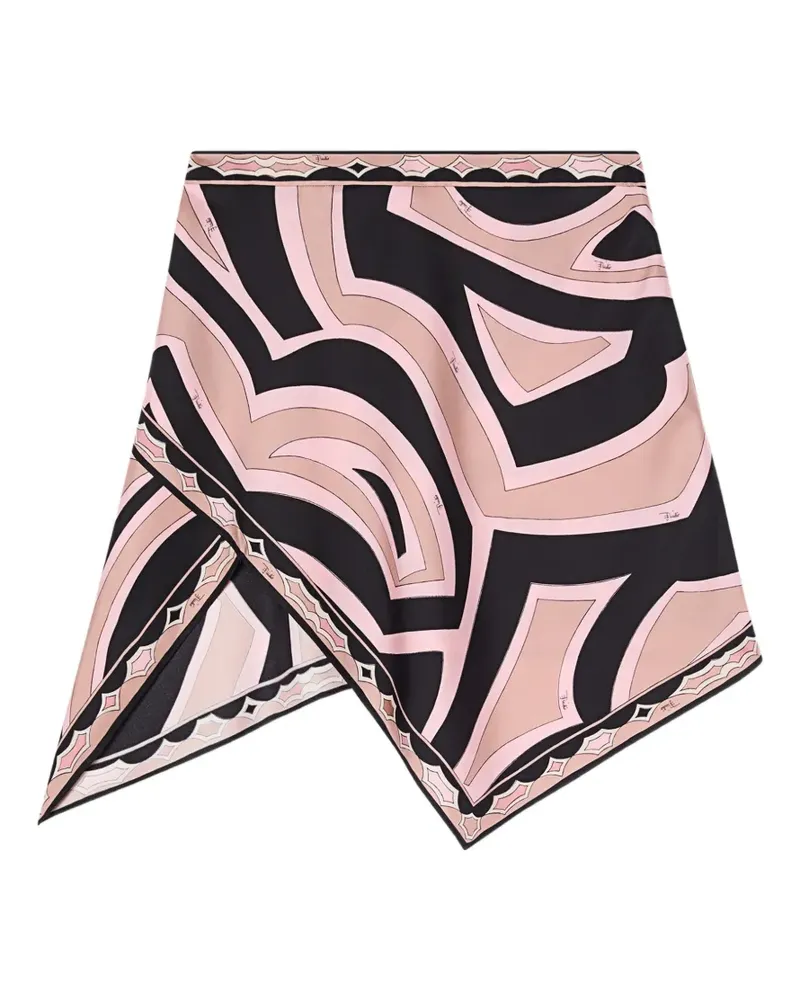 Emilio Pucci Labirinto print silk scarf skirt - Schwarz Schwarz