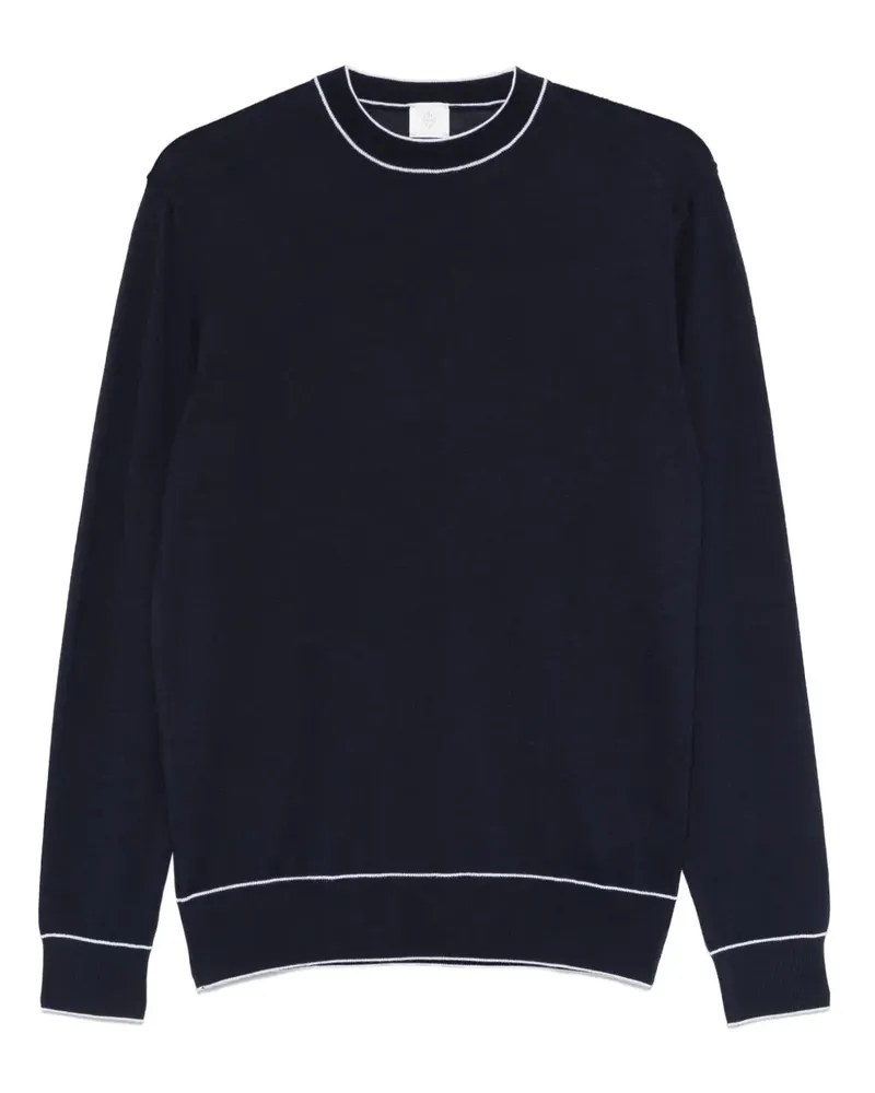 Eleventy T-Shirt mit Kontrastdetails - Blau Blau