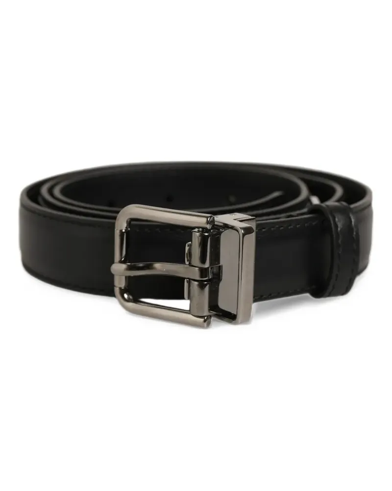 Dolce & Gabbana Schnallengürtel aus Leder - Schwarz Schwarz