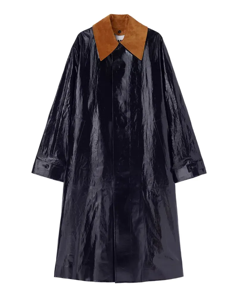 Jil Sander Einreihiger Mantel - Blau Blau