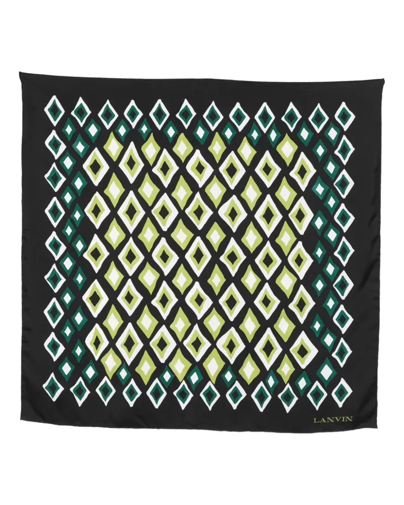 Lanvin Schal mit Rautenmuster - Schwarz Schwarz