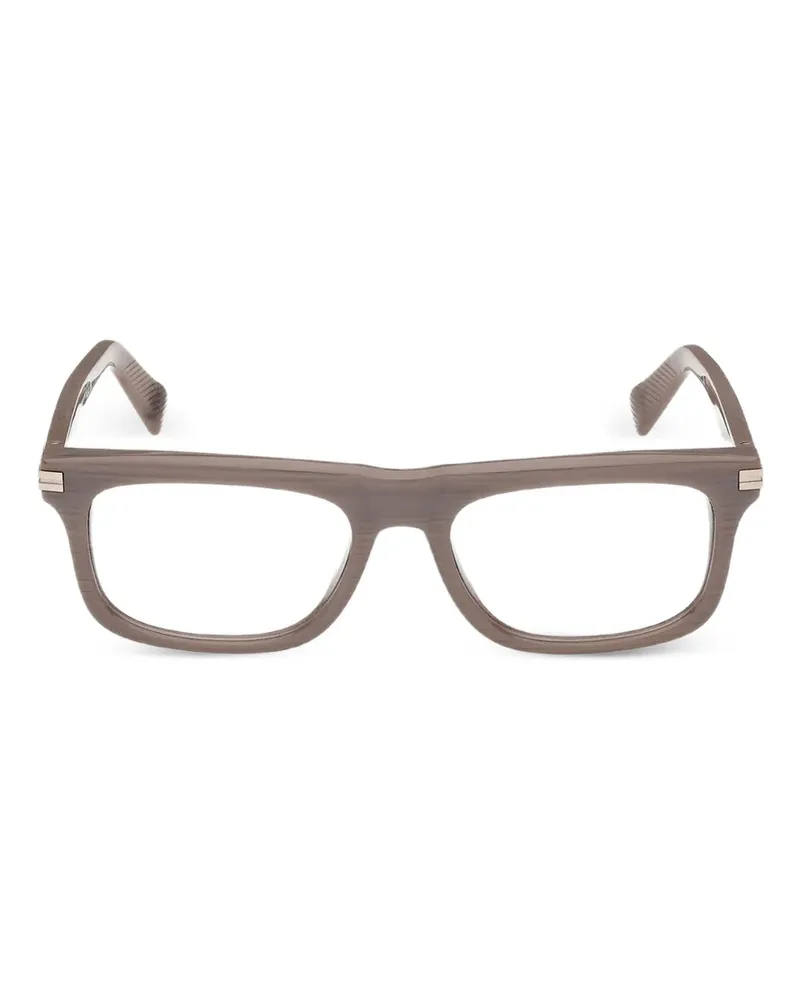 Ermenegildo Zegna rectangle-frame glasses - Braun Braun