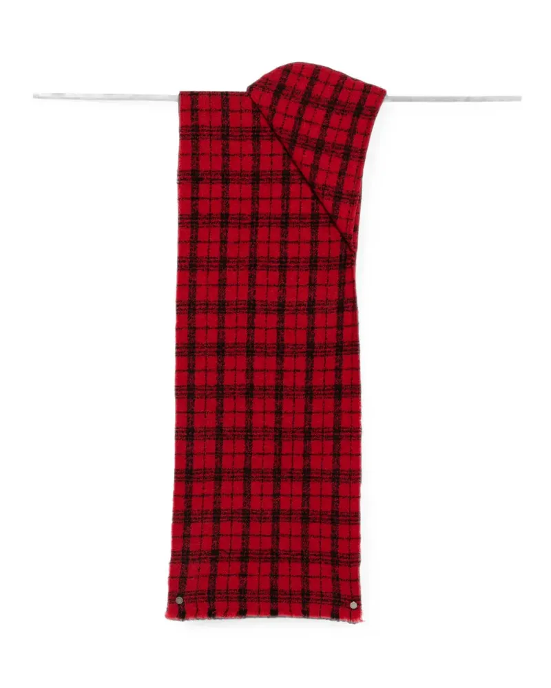 Destin checked fringed scarf - Rot Rot