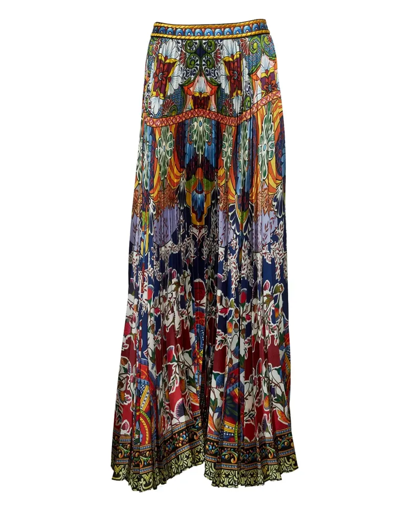 Alice + Olivia Faltenrock mit Print - Rot Rot