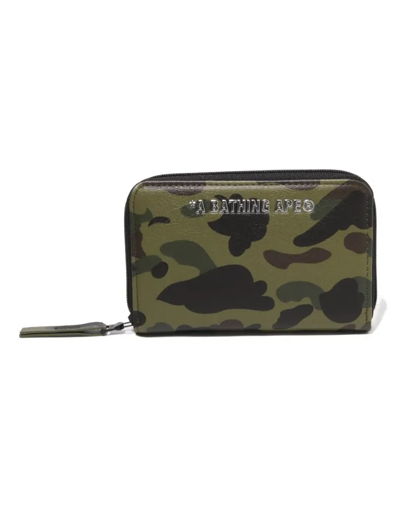 BAPE 1st Camo Portemonnaie mit Reißverschluss - Grün Grün