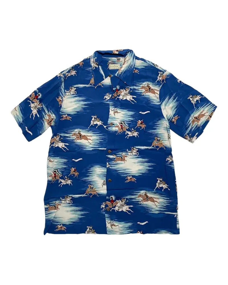 KAPITAL Kamikaze Aloha short-sleeve shirt - Blau Blau