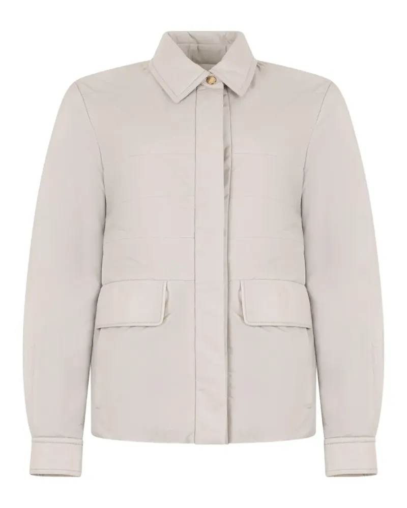 MOORER quilted concealed-fastening jacket - Weiß Weiß