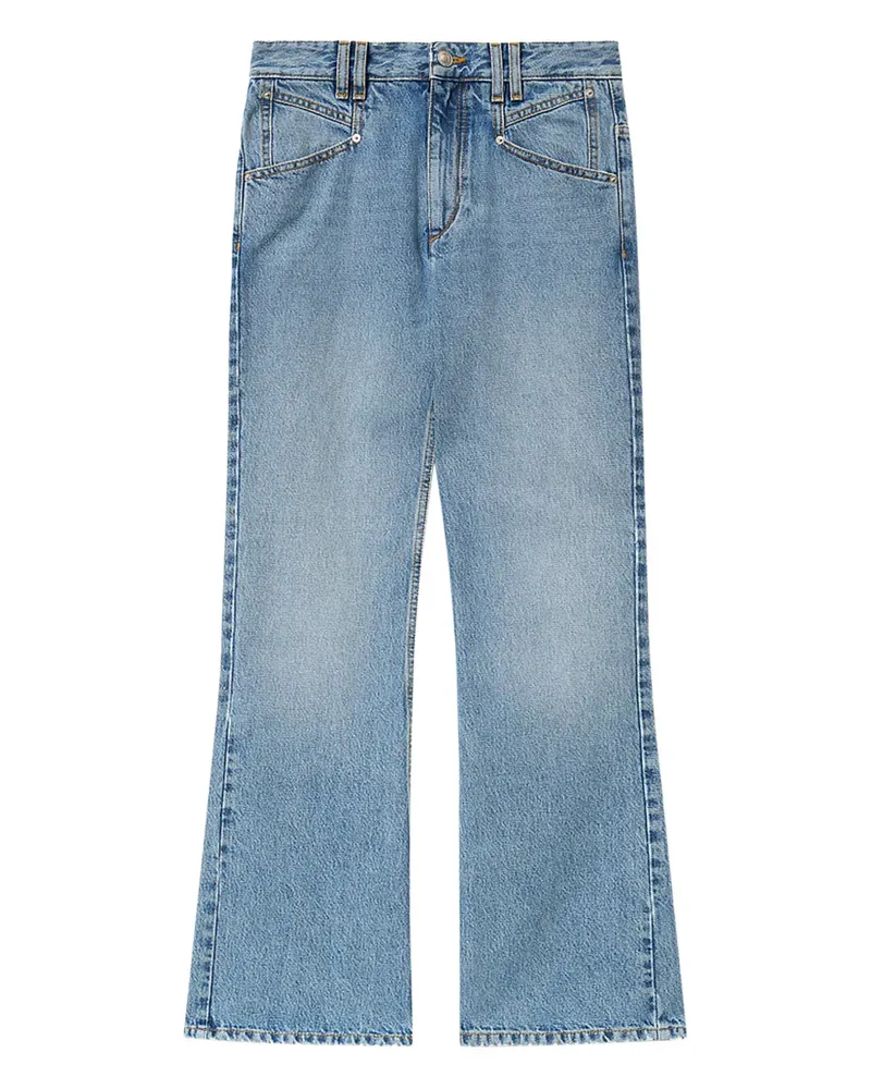 Isabel Marant Belvia Schlagjeans mit Taschen - Blau Blau
