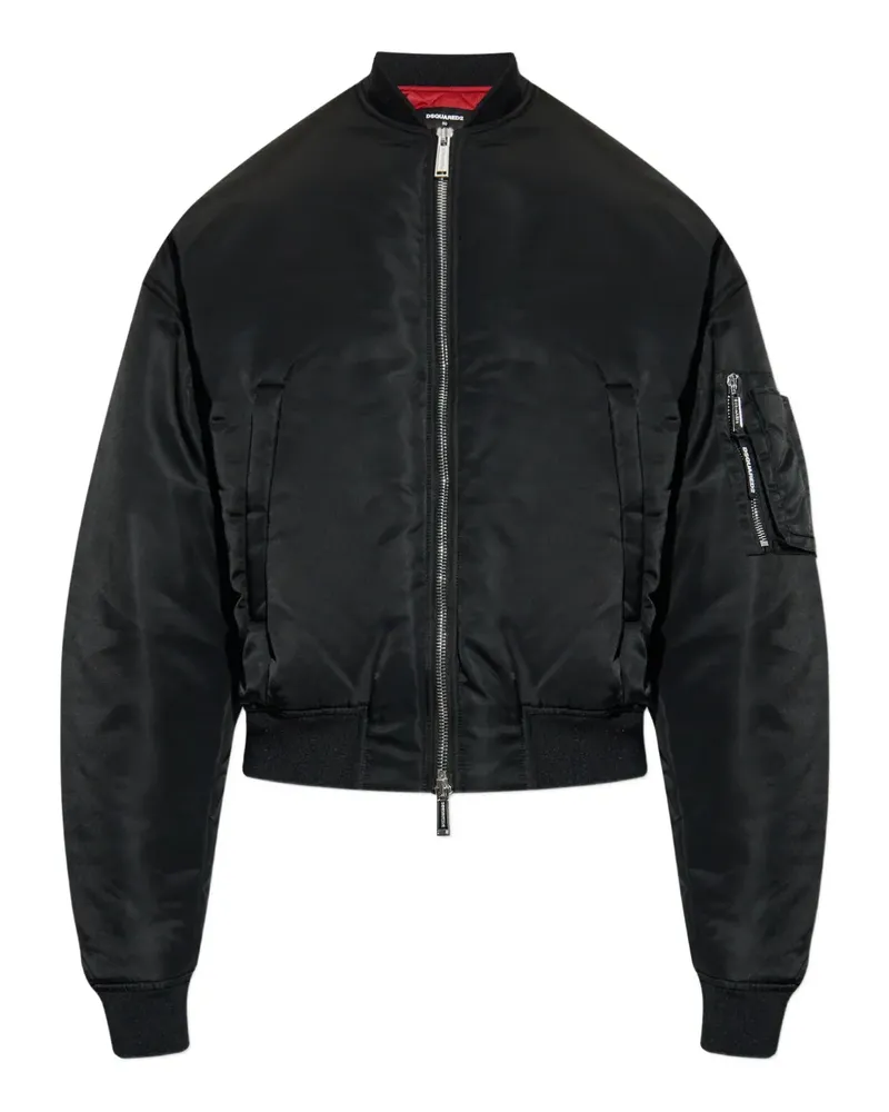 Dsquared2 Bomberjacke mit Reißverschluss - Schwarz Schwarz