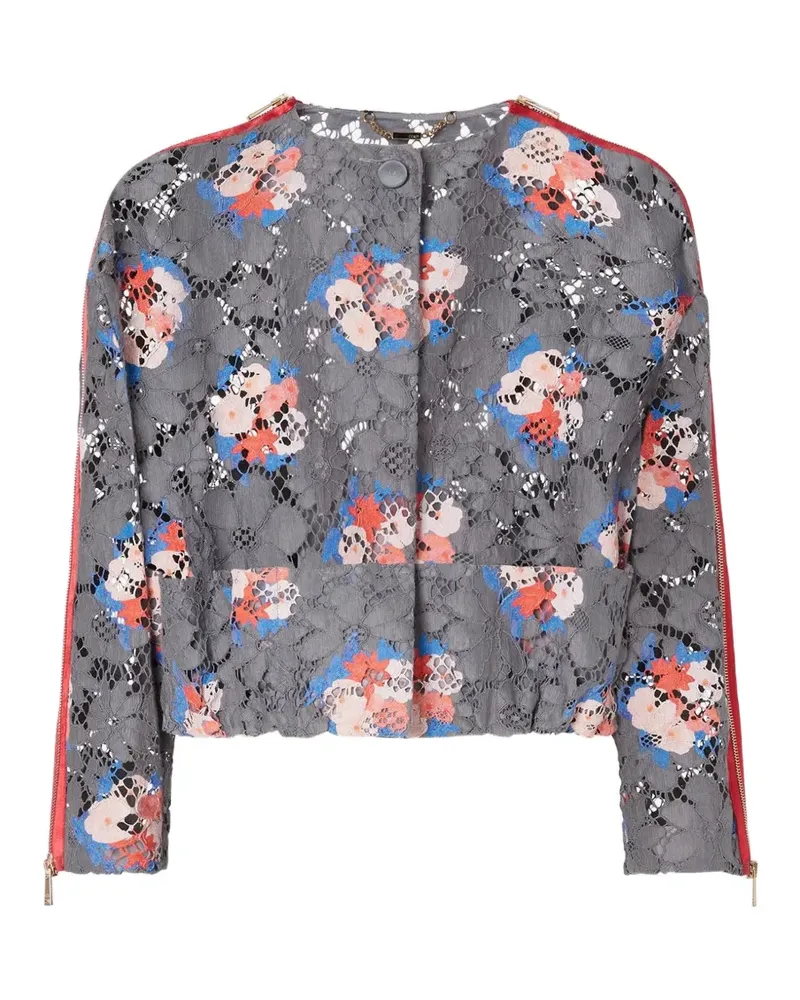 Fendi printed lace jacket - Grau Grau