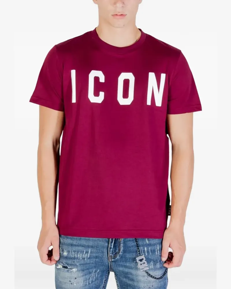 Icon Brand T-Shirt mit Logo-Print - Rot Rot