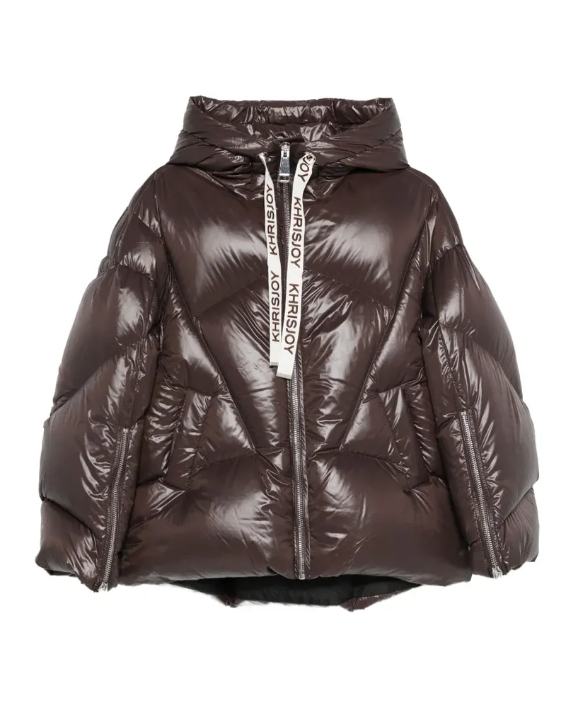 KHRISJOY quilted hooded jacket - Braun Braun