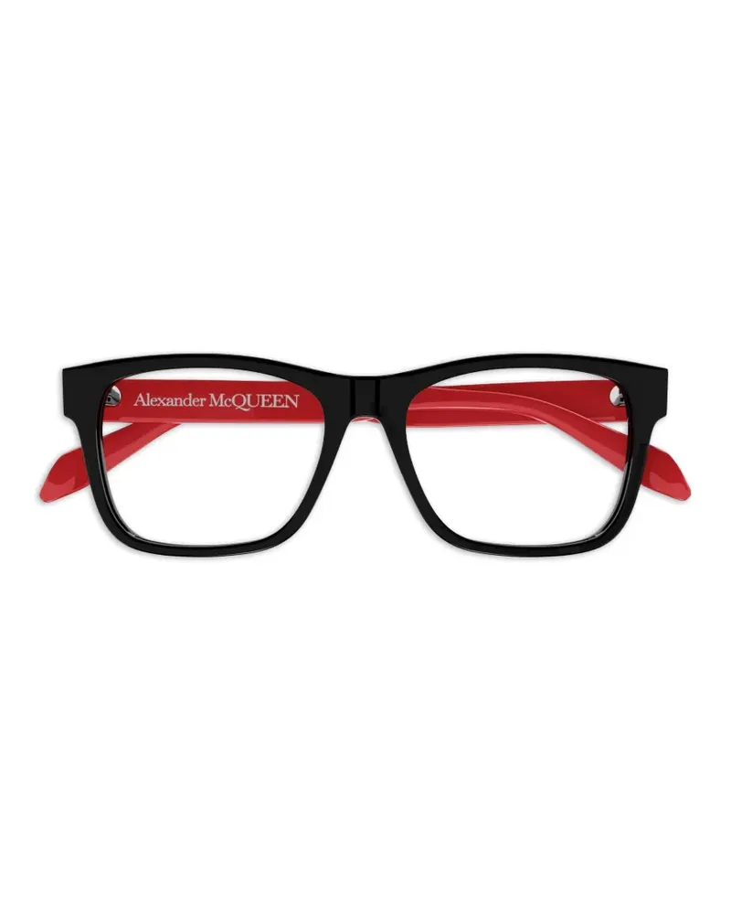Alexander McQueen square full-rim eyeglasses - Schwarz Schwarz