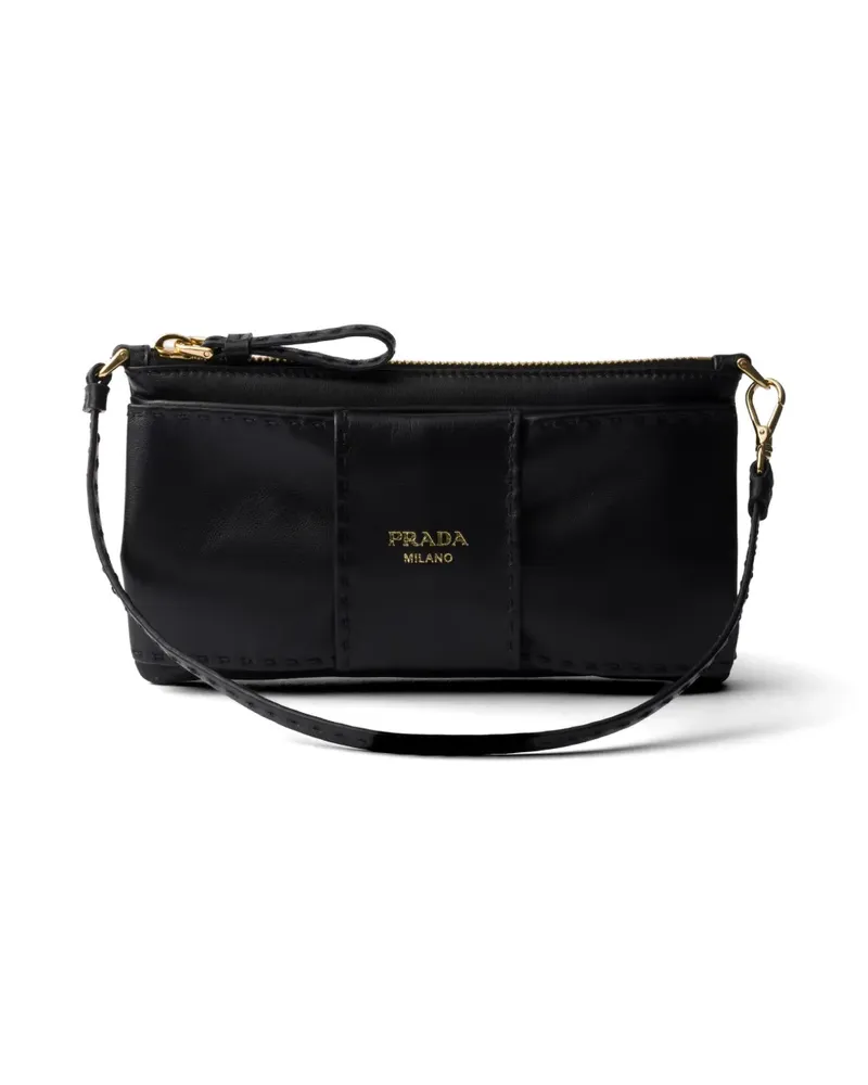 Prada nappa-leather zipper pouch - Schwarz Schwarz