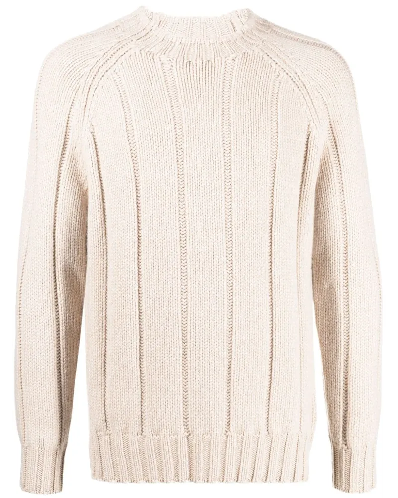 Brunello Cucinelli Gerippter Kaschmirpullover - Nude Nude