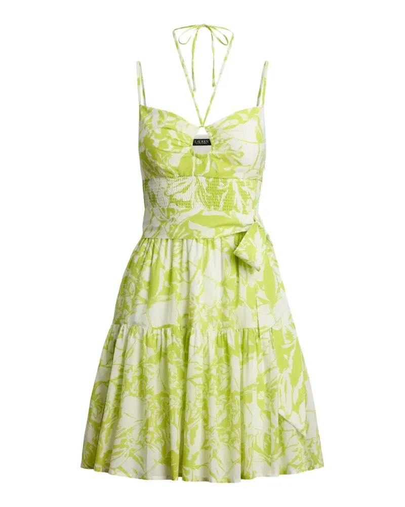 Ralph Lauren Minikleid mit floralem Print - Weiß Weiß