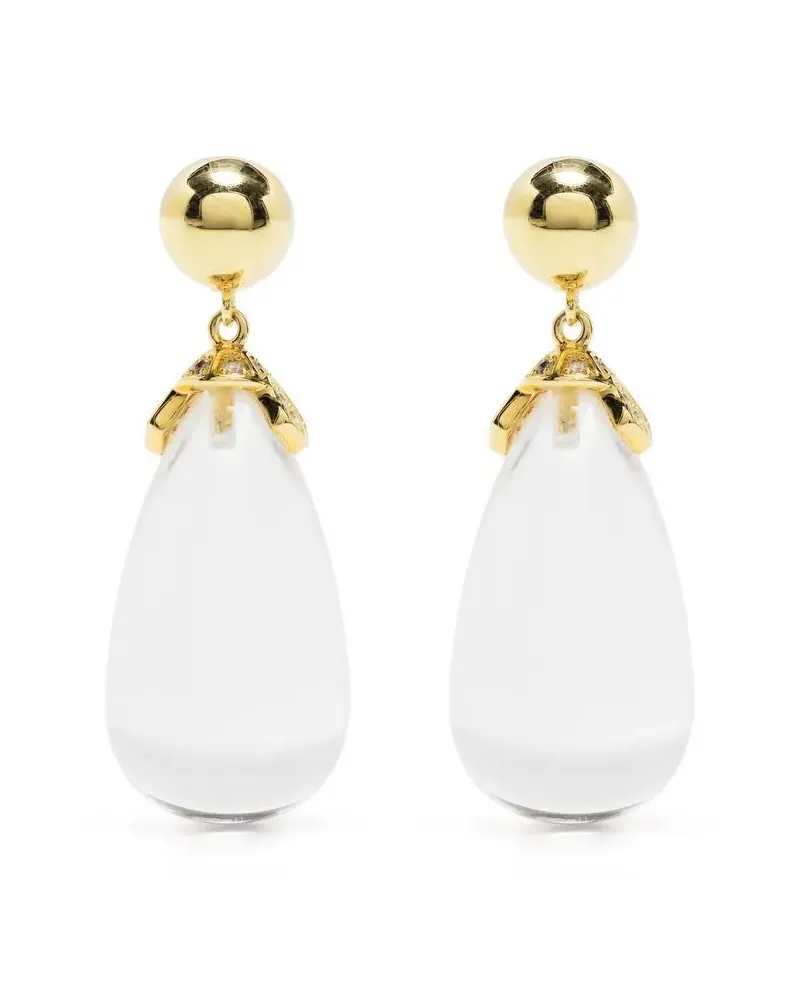 Eshvi Transparenter Ohrring - Gold Gold