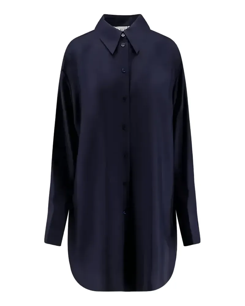 Róhe long silk shirt - Blau Blau