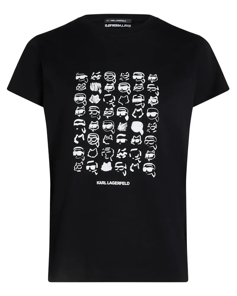 Karl Lagerfeld Ikon T-Shirt - Schwarz Schwarz