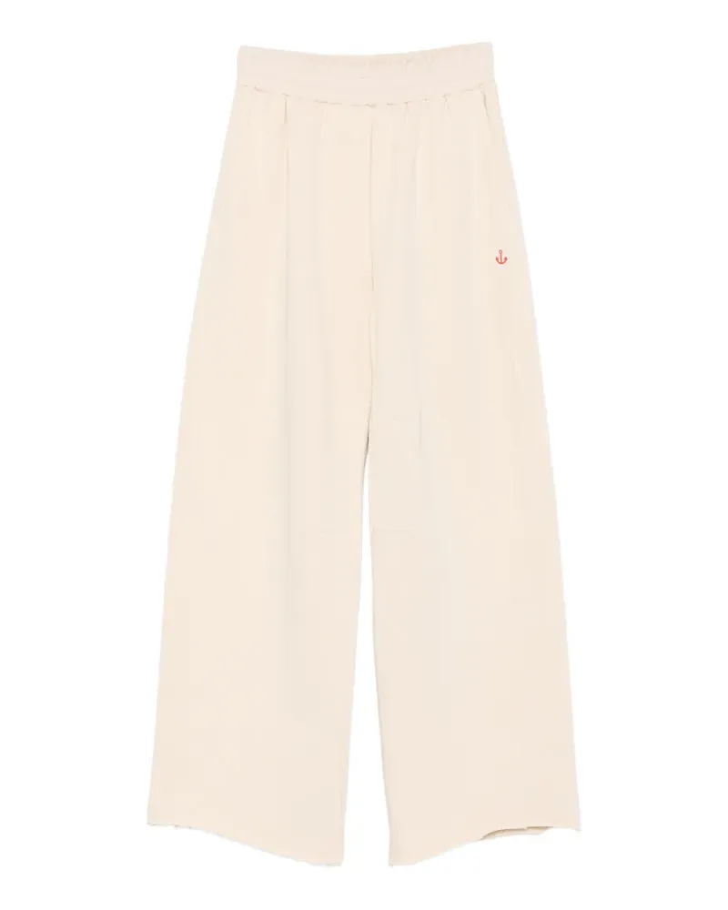 ..,merci anchor-embroidered track pants - Nude Nude