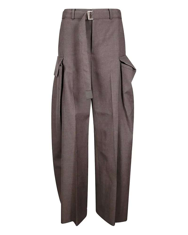 Sacai buckle trousers - Braun Braun