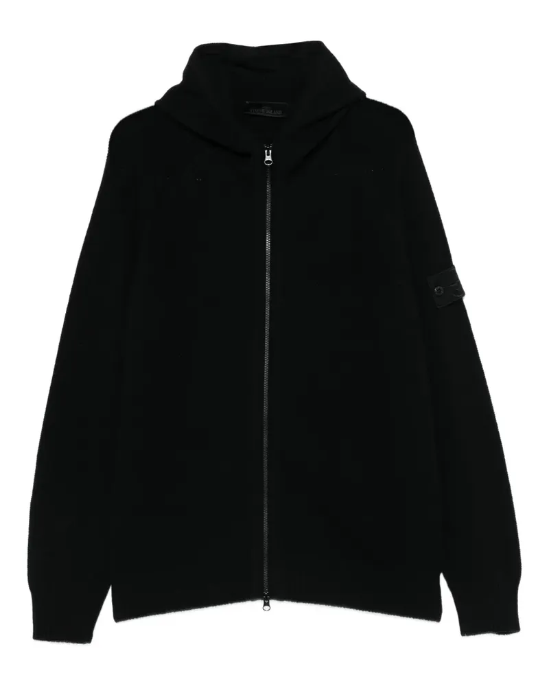 Stone Island Kapuzenjacke mit Reißverschluss - Schwarz Schwarz