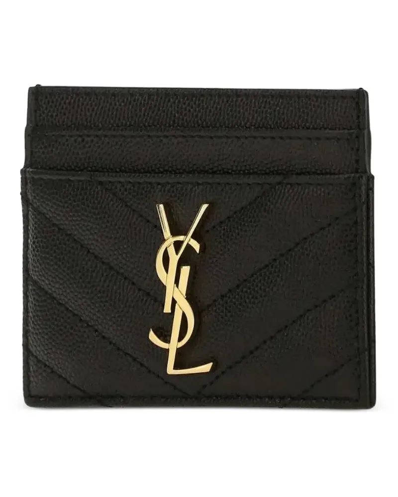 Saint Laurent Cassandre matelassé leather cardholder - Nude Nude