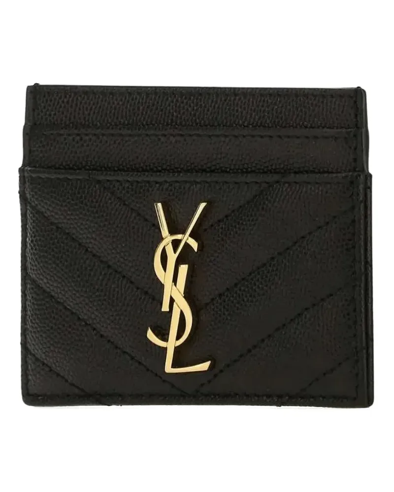 Saint Laurent Cassandre matelassé leather cardholder - Nude Nude