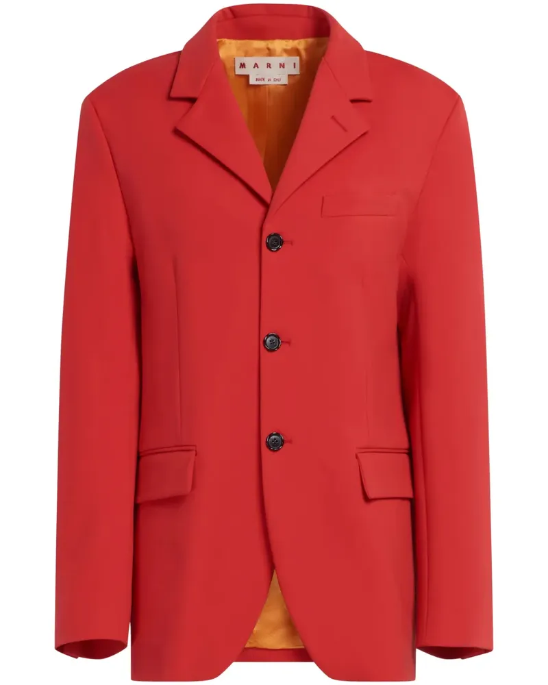 Marni Einreihiges Jersey-Blazer - Rot Rot