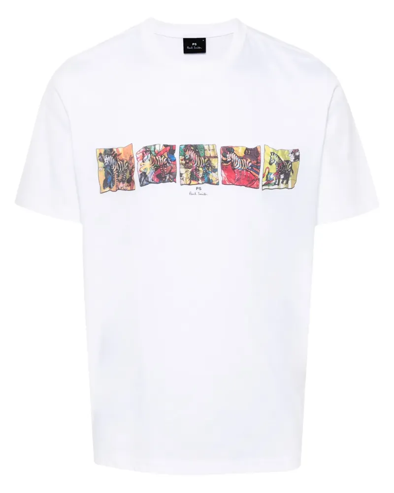 Paul Smith Zebras T-Shirt aus Bio-Baumwolle - Weiß Weiß