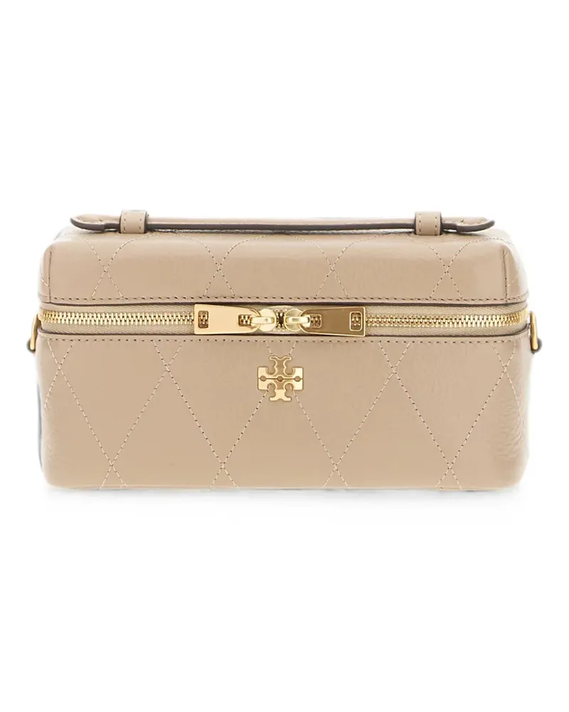 Tory Burch Charlie makeup bag - Nude Nude